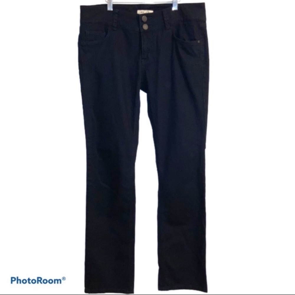 CAbi 515 Straight Leg Jeans Black Denim Pants Size 10